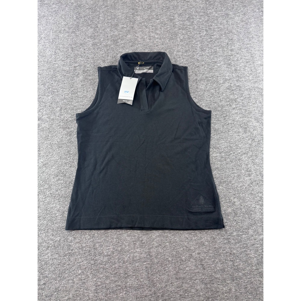 Cutter & Buck Womens Sleeveless Polo Shirt Black CB DryTec Size L NWT